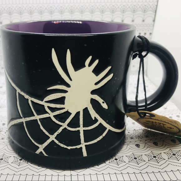 Halloween Spider In Web Black Mug Farmhouse - Picture 4 of 4